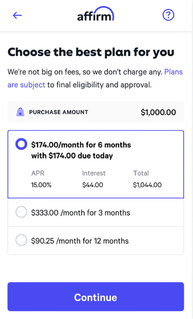 Pay over time